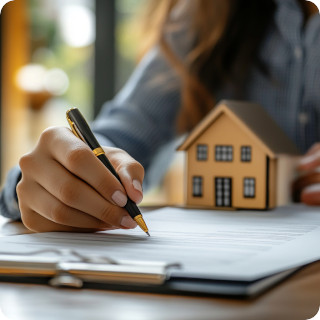 Siganture de l'acte de crédit chez le notaire